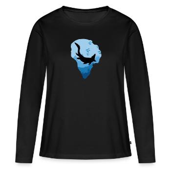 Mosasaurus I Marine Repiel Fossiles du Crétacé - T-shirt manches longues Premium bio Femme - noir - Devant - Julia (174cm)