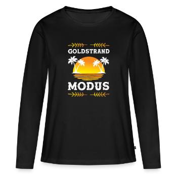 Mode Sables dorés - T-shirt manches longues Premium bio Femme - noir - Devant - Julia (174cm)