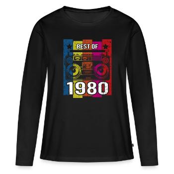 Meilleur de 1980 Stéréo Radio Cassette Player - T-shirt manches longues Premium bio Femme - noir - Devant - Julia (174cm)