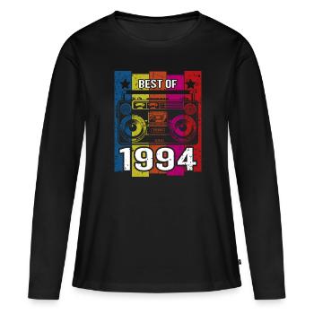 Meilleur de 1994 Stéréo Radio Cassette Player - T-shirt manches longues Premium bio Femme - noir - Devant - Julia (174cm)