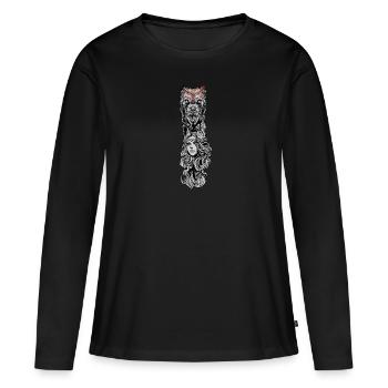 Viking Seer I Walhalla Asgard Motif pour - T-shirt manches longues Premium bio Femme - noir - Devant - Julia (174cm)