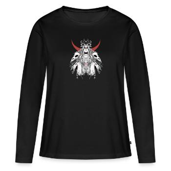 Viking Seer I Valhalla Asgard Motif pour - T-shirt manches longues Premium bio Femme - noir - Devant - Julia (174cm)