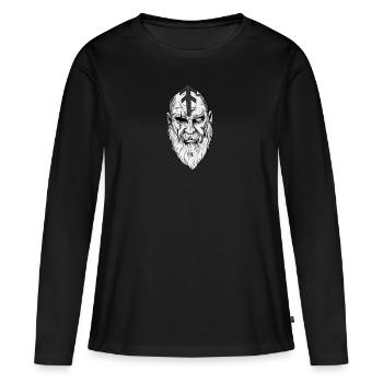 Viking Warrior I Valhalla Asgard Motif pour - T-shirt manches longues Premium bio Femme - noir - Devant - Julia (174cm)