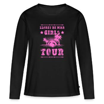 Lloret De Mar Girls Tour - Frauen Premium Bio Langarmshirt - Schwarz - Vorne - Julia (174cm)