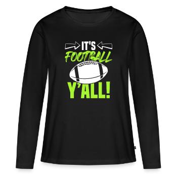 devise du football - T-shirt manches longues Premium bio Femme - noir - Devant - Julia (174cm)