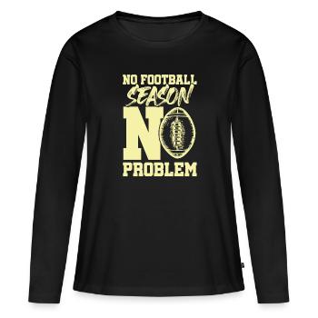 saison de football - T-shirt manches longues Premium bio Femme - noir - Devant - Julia (174cm)