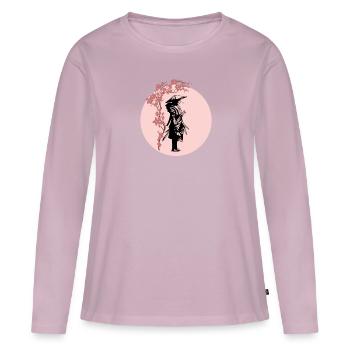 Samurai I Japanese Tattoo Manga Anime Mask for - Women's Premium Organic Long Sleeve Shirt - dusky pink - Front - Julia (174cm)