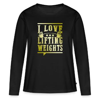croire en la peur - T-shirt manches longues Premium bio Femme - noir - Devant - Julia (174cm)