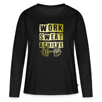 bible de la vérité dans l’amour - T-shirt manches longues Premium bio Femme - noir - Devant - Julia (174cm)