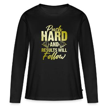 seek god bible - Women's Premium Organic Long Sleeve Shirt - black - Front - Julia (174cm)