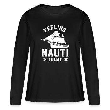 Croisière amusante Croisière Croisières - T-shirt manches longues Premium bio Femme - noir - Devant - Julia (174cm)