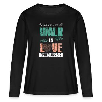 Dear Proverb Bible Verse - Women's Premium Organic Long Sleeve Shirt - black - Front - Julia (174cm)