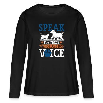 Animal rights activists dogs cats - Women's Premium Organic Long Sleeve Shirt - black - Front - Julia (174cm)
