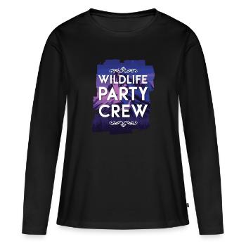 Équipage de la fête de la faune - T-shirt manches longues Premium bio Femme - noir - Devant - Julia (174cm)