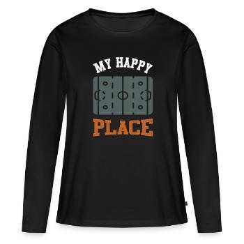 ice hockey feld - Frauen Premium Bio Langarmshirt - Schwarz - Vorne - Julia (174cm)
