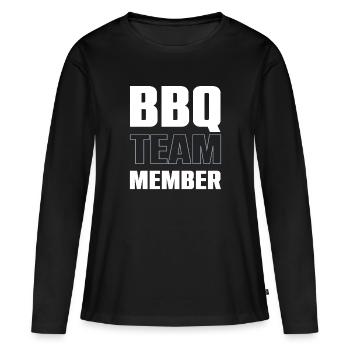 Équipe Bbq - T-shirt manches longues Premium bio Femme - noir - Devant - Julia (174cm)