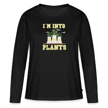 Atomkraftwerk Nuklear Energie Erneuerbare Energie - Frauen Premium Bio Langarmshirt - Schwarz - Vorne - Julia (174cm)
