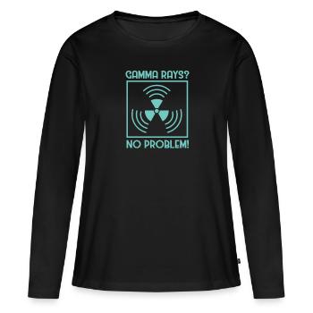 Atomkraftwerk Nuklear Energie Erneuerbare Energie - Frauen Premium Bio Langarmshirt - Schwarz - Vorne - Julia (174cm)
