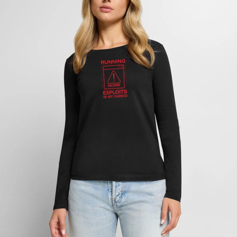 Hacker Programmierer Entwickler Informatik Frauen Premium Bio Langarmshirt