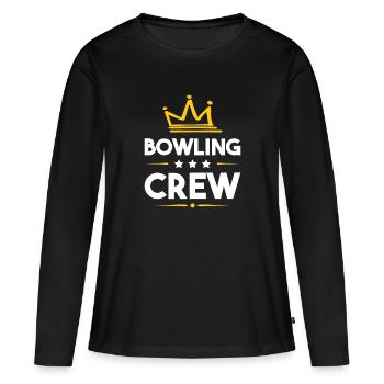Équipe de bowling - T-shirt manches longues Premium bio Femme - noir - Devant - Julia (174cm)