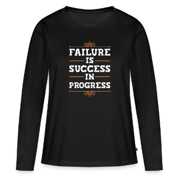 Failure to succeed - Women's Premium Organic Long Sleeve Shirt - black - Front - Julia (174cm)