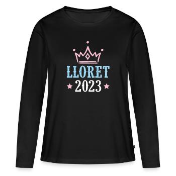 Lloret de Mar 2023 - T-shirt manches longues Premium bio Femme - noir - Devant - Julia (174cm)