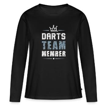 Fléchettes Sports d’équipe - T-shirt manches longues Premium bio Femme - noir - Devant - Julia (174cm)