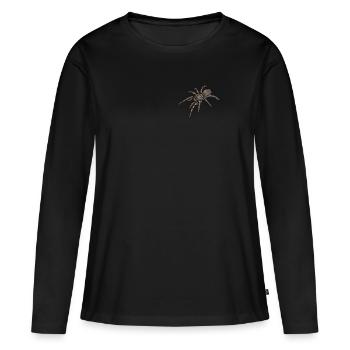 Tarentule I Tarantula Terrarium motif pour - T-shirt manches longues Premium bio Femme - noir - Devant - Julia (174cm)