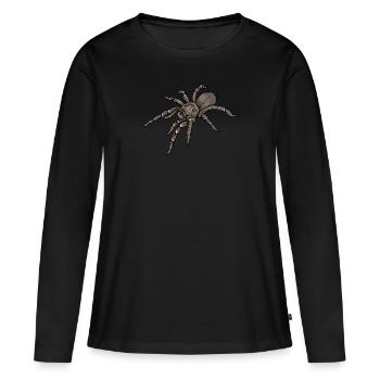 Tarentule I Tarantula Terrarium motif pour - T-shirt manches longues Premium bio Femme - noir - Devant - Julia (174cm)