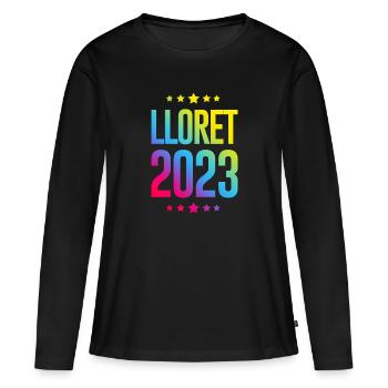 Lloret de Mar 2023 - T-shirt manches longues Premium bio Femme - noir - Devant - Julia (174cm)