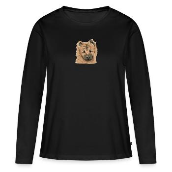 Eurasier Dog I Race de chien pour les propriétaires de chiens - T-shirt manches longues Premium bio Femme - noir - Devant - Julia (174cm)