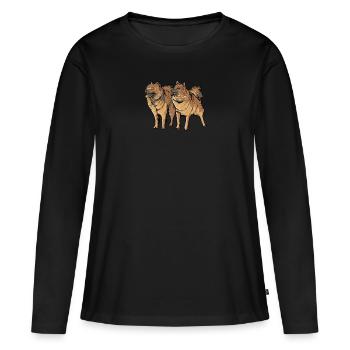 Eurasier Dog I Race de chien pour les propriétaires de chiens - T-shirt manches longues Premium bio Femme - noir - Devant - Julia (174cm)