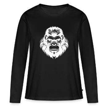 Gorilla Symbol - Women's Premium Organic Long Sleeve Shirt - black - Front - Julia (174cm)