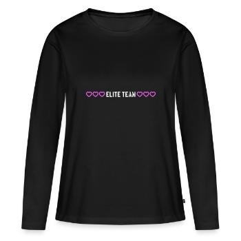 Amour du cœur de l’équipe d’élite - T-shirt manches longues Premium bio Femme - noir - Devant - Julia (174cm)