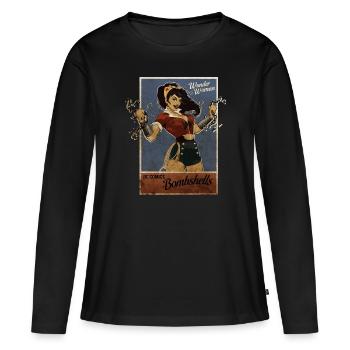 Wonder Woman Bombshells - Women's Premium Organic Long Sleeve Shirt - black - Front - Julia (174cm)