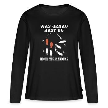 Linedance Line Dance Tanzschritte Tanzgruppe - Frauen Premium Bio Langarmshirt - Schwarz - Vorne - Julia (174cm)