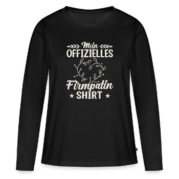 Mein offizielles Firmpatin - Frauen Premium Bio Langarmshirt - Schwarz - Vorne - Julia (174cm)