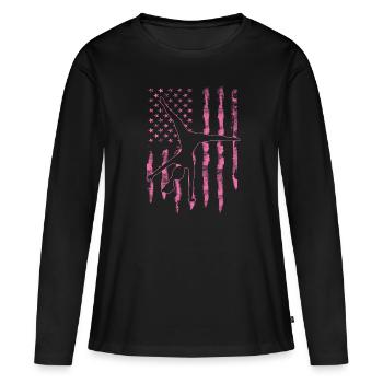 Radschlag Repeat Gymnastik - Frauen Premium Bio Langarmshirt - Schwarz - Vorne - Julia (174cm)