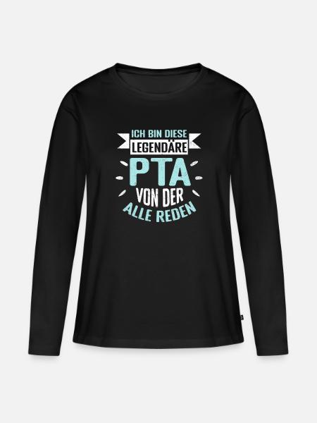 Apotheker Spruch PTA Pharmazeut - Frauen Premium Bio Langarmshirt - Schwarz