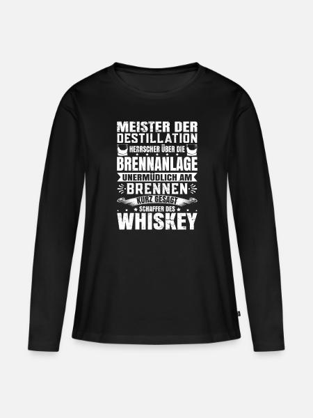 Whiskypedia Whiskey Single Malt - Frauen Premium Bio Langarmshirt - Schwarz