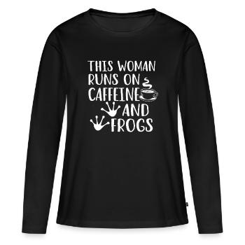 Frog Amphibians - Women's Premium Organic Long Sleeve Shirt - black - Front - Julia (174cm)