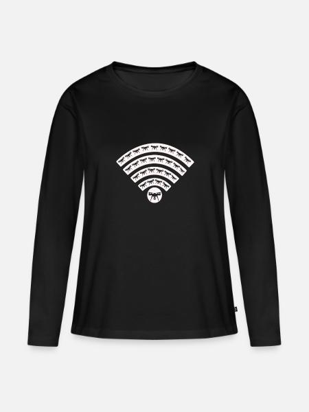 Quadrocopter FPV Drohne Drohnenflieger - Frauen Premium Bio Langarmshirt - Schwarz