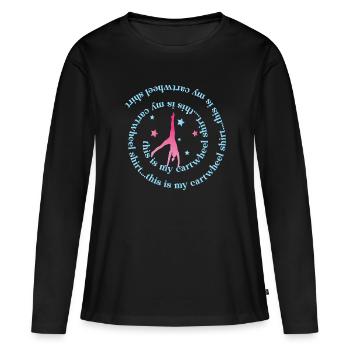 Radschlag Gymnastique répétée - T-shirt manches longues Premium bio Femme - noir - Devant - Julia (174cm)