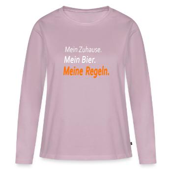 Qualitätsnachbar Nachbar - Frauen Premium Bio Langarmshirt - Altrosa - Vorne - Julia (174cm)