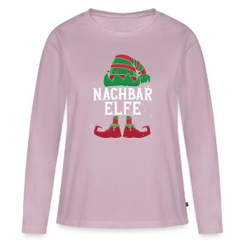 Qualitätsnachbar Nachbar - Frauen Premium Bio Langarmshirt - Altrosa - Vorne - Julia (174cm)