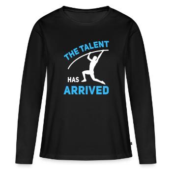 Saut à la perche - T-shirt manches longues Premium bio Femme - noir - Devant - Julia (174cm)