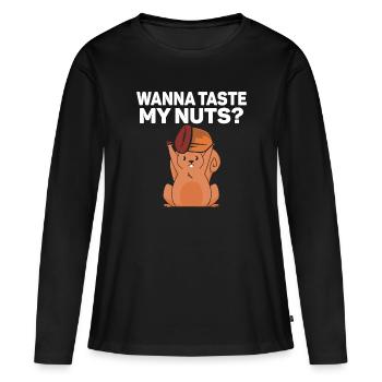 Squirrel Shadow - Frauen Premium Bio Langarmshirt - Schwarz - Vorne - Julia (174cm)