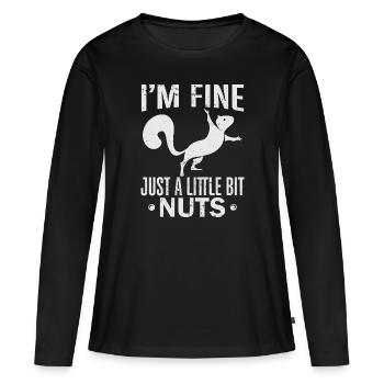 Squirrel Shadow - Frauen Premium Bio Langarmshirt - Schwarz - Vorne - Julia (174cm)
