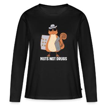 Squirrel Shadow - Frauen Premium Bio Langarmshirt - Schwarz - Vorne - Julia (174cm)
