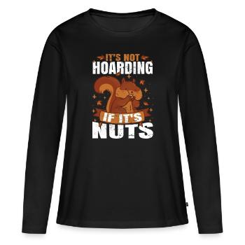 Squirrel Shadow - Frauen Premium Bio Langarmshirt - Schwarz - Vorne - Julia (174cm)